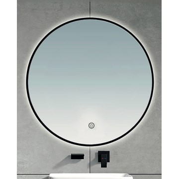 Brilagi - LED Kúpeľňové zrkadlo VENA BLACK LED/19W/230V Ø 60 cm IP44 CRI 90 stmievateľné + CCT