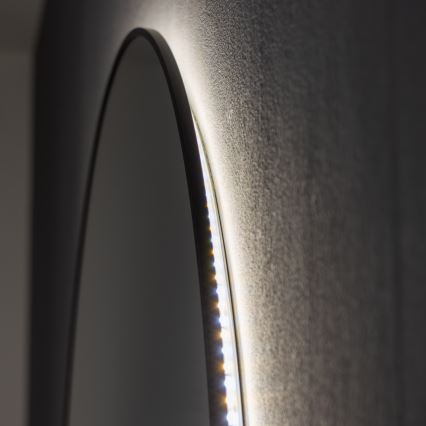 Brilagi - LED kúpeľňové zrkadlo VENA BLACK LED/26W/230V pr. 80 cm IP44 CRI 90 stmievateľné + CCT