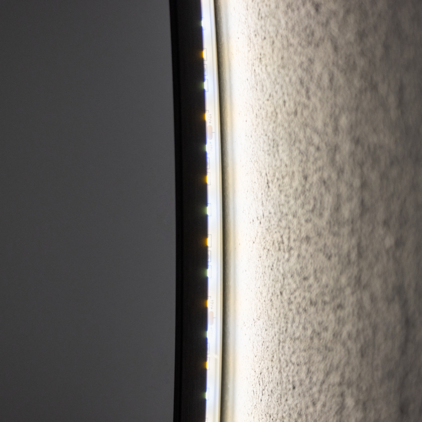 Brilagi - LED kúpeľňové zrkadlo VENA BLACK LED/26W/230V pr. 80 cm IP44 CRI 90 stmievateľné + CCT
