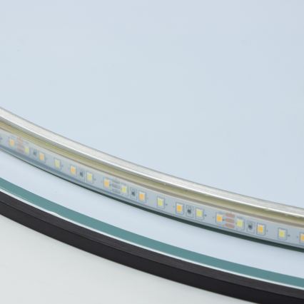 Brilagi - LED kúpeľňové zrkadlo VENA BLACK LED/26W/230V pr. 80 cm IP44 CRI 90 stmievateľné + CCT
