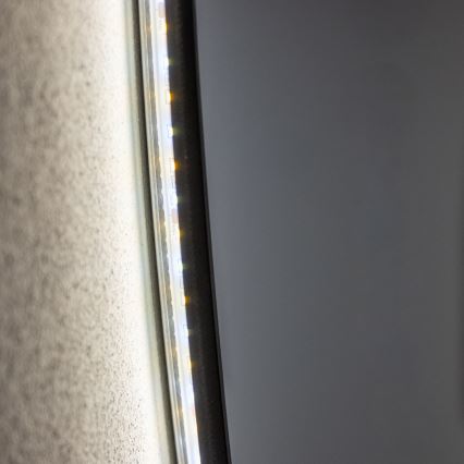 Brilagi - LED kúpeľňové zrkadlo VENA BLACK LED/32W/230V priemer 100 cm IP44 CRI 90 stmievateľné + CCT