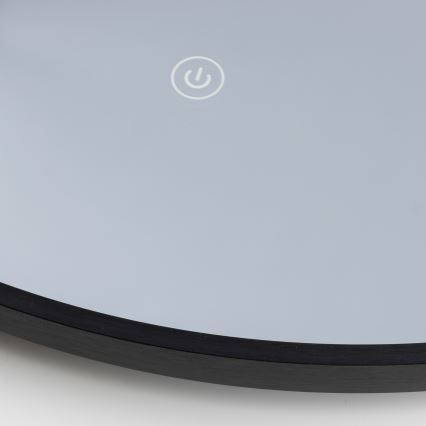 Brilagi - LED kúpeľňové zrkadlo VERESE LED/19W/230V pr. 60 cm čierna IP44 CRI 90 stmievateľné + CCT