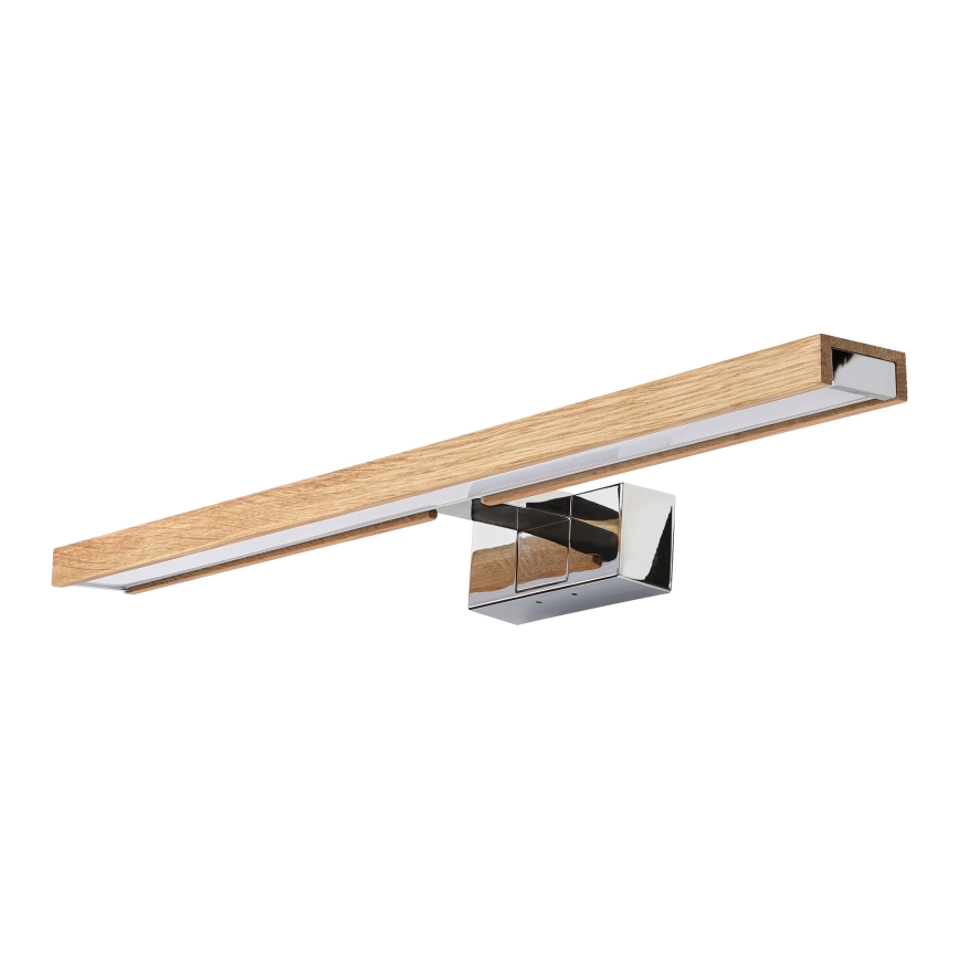 Brilagi - LED kúpeľňové osvetlenie zrkadla WOODY MIRROR 3v1 LED/12W/230V 60 cm IP44 lesklý chróm/dub