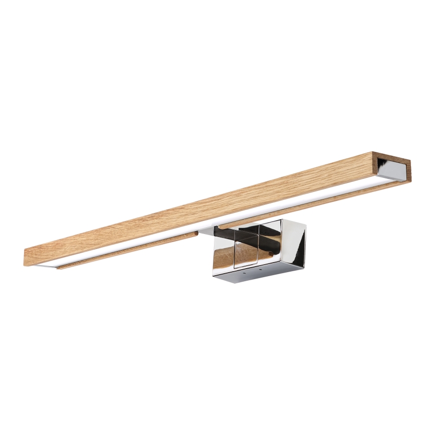 Brilagi - LED kúpeľňové osvetlenie zrkadla WOODY MIRROR 3v1 LED/12W/230V 60 cm IP44 lesklý chróm/dub