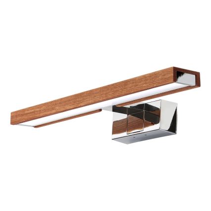 Brilagi - LED kúpeľňové osvetlenie zrkadla WOODY MIRROR 3v1 LED/8W/230V 40 cm IP44 lesklý chróm/dub čerešňa