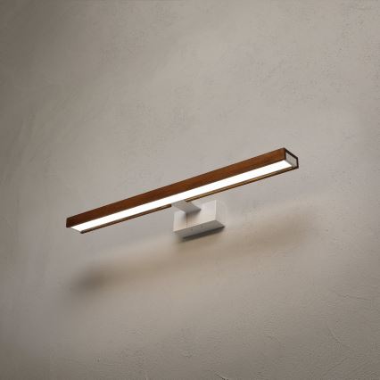 Brilagi - LED osvetlenie zrkadla do kúpeľne 3v1 WOODY MIRROR LED/12W/230V 60 cm IP44 biela/dub čerešňa