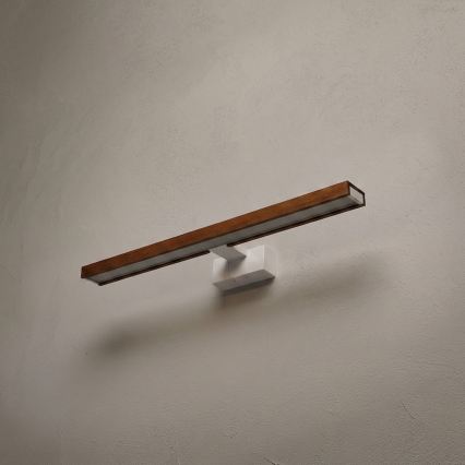 Brilagi - LED osvetlenie zrkadla do kúpeľne 3v1 WOODY MIRROR LED/12W/230V 60 cm IP44 biela/dub čerešňa