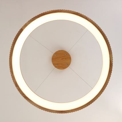 Brilagi - LED luster na lanku FALCON WOOD MODERN LED/60W/230V 3000/4000/6000K pr. 80 cm drevo