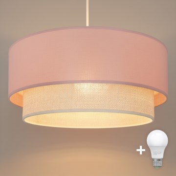 Brilagi - LED luster na lane BOHO BOBO 1xE27/60W/230V pr. 40 cm ružová/krémová