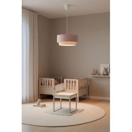 Brilagi - LED luster na lane BOHO BOBO 1xE27/60W/230V pr. 40 cm ružová/krémová