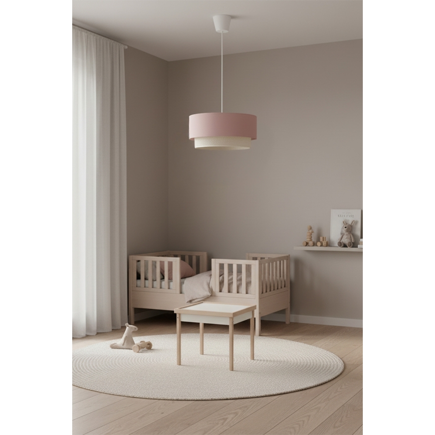 Brilagi - LED luster na lane BOHO BOBO 1xE27/60W/230V pr. 40 cm ružová/krémová