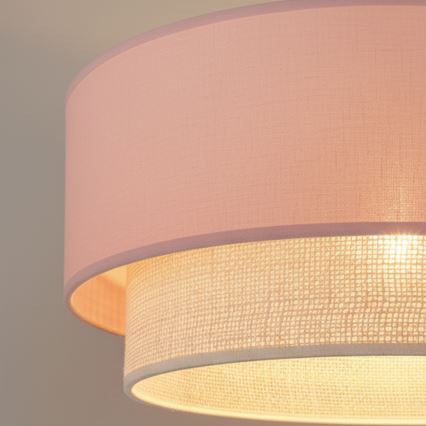 Brilagi - LED luster na lane BOHO BOBO 1xE27/60W/230V pr. 40 cm ružová/krémová