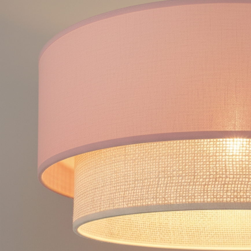 Brilagi - LED luster na lane BOHO BOBO 1xE27/60W/230V pr. 40 cm ružová/krémová