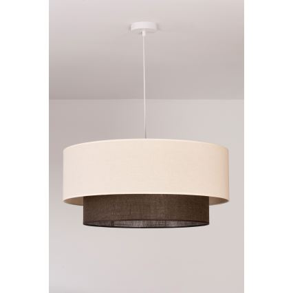Brilagi - LED luster na lane BOHO STYLE 3xE27/15W/230V pr. 60 cm krémová/hnedá