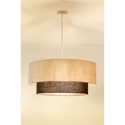 Brilagi - LED luster na lane BOHO STYLE 3xE27/15W/230V pr. 60 cm krémová/hnedá