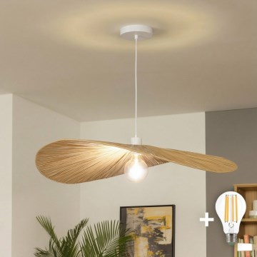 Brilagi - LED luster na lane CERIA BOHO 1xE27/40W/230V pr. 80 cm rafia