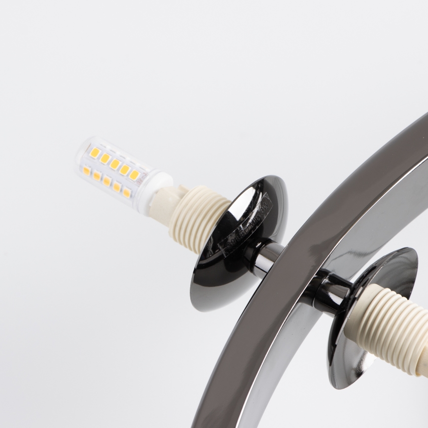 Brilagi - LED luster na lane MILLA 15xG9/3W/230V čierny chróm/dymové