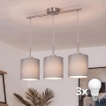 Brilagi - LED luster na lane NUBILA 3xE27/60W/230V svetlosivá