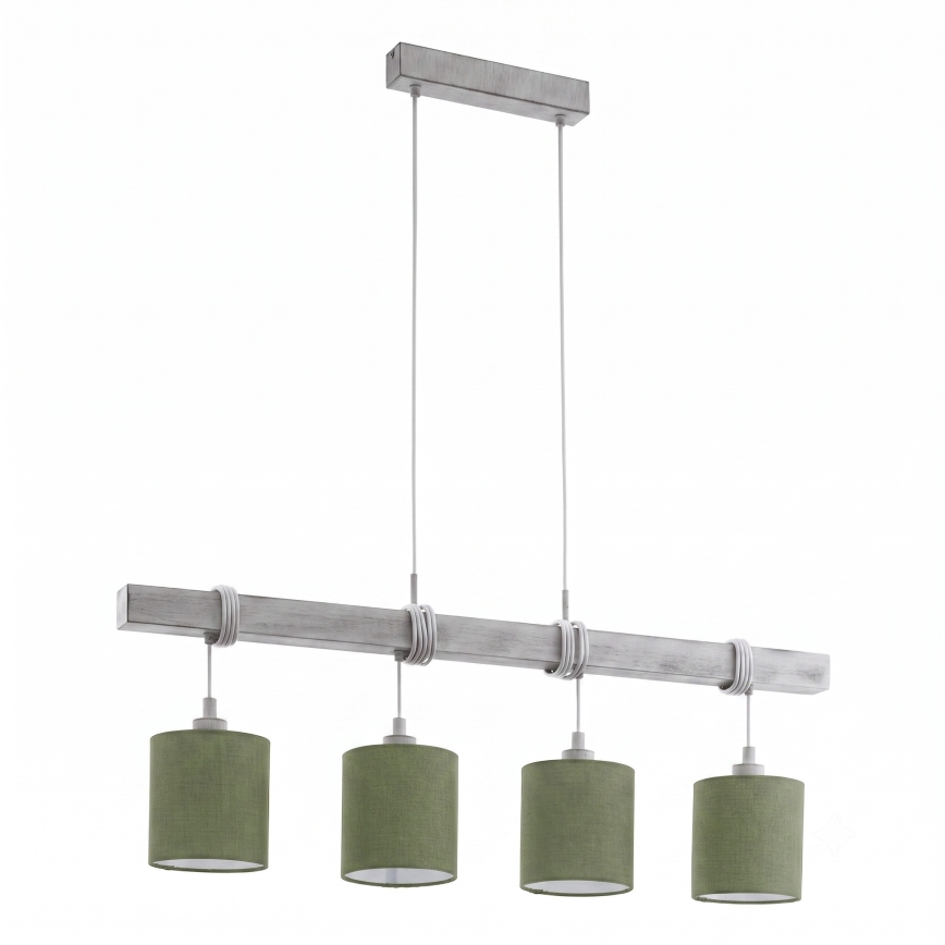 BRILAGI - LED luster na lane NUBILA 4xE27/60W/230V sivá/zelená