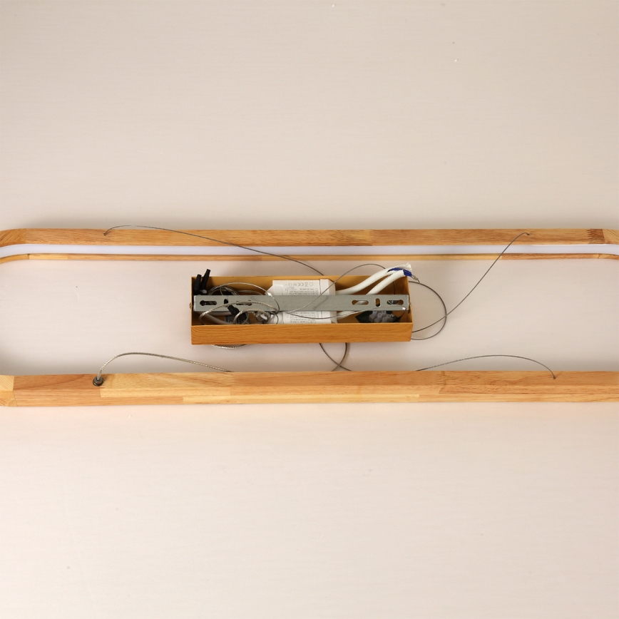 Brilagi - LED luster na lane UMEA WOOD LED/40W/230V 90x22 cm kaučukovník