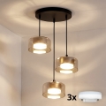 Brilagi - LED luster na lankách AURA LUX 3xGX53/13W/230V čierna/zlatá