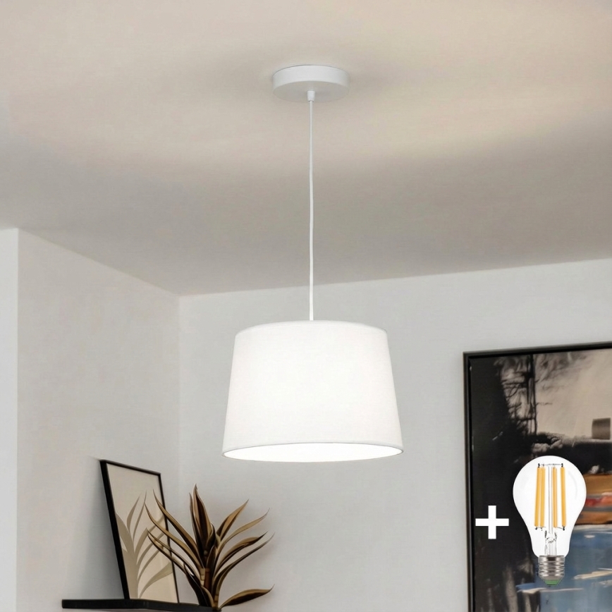 Brilagi - LED luster na lankách CERIA 1xE27/40W/230V pr. 30 cm biela