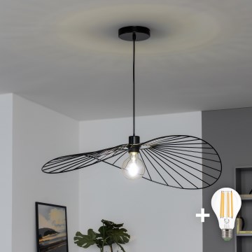 Brilagi - LED luster na lankách CERIA WIRE 1xE27/40W/230V 60x80 cm čierna