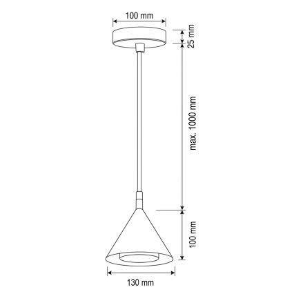 BRILAGI - LED Luster na lankách CONE SINGLE 1xGX53/15W/230V biela