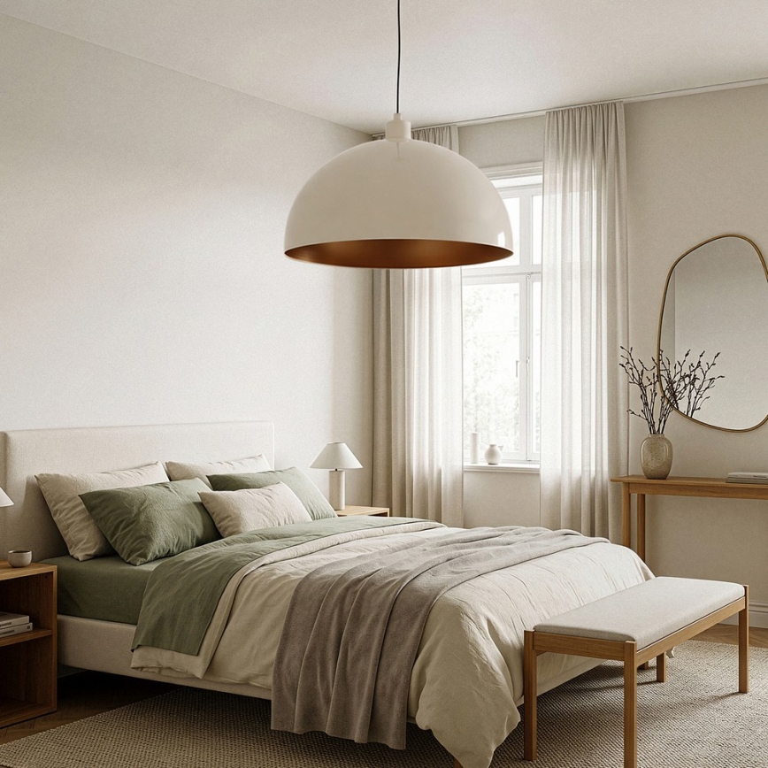 BRILAGI - LED luster na lankách METALO 1xE27/40W/230V pr. 60 cm béžová/medená