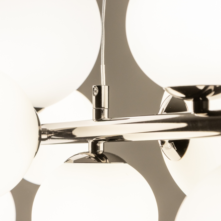 Brilagi - LED luster na lankách MILLA 10xG9/3W/230V čierny chróm/biela