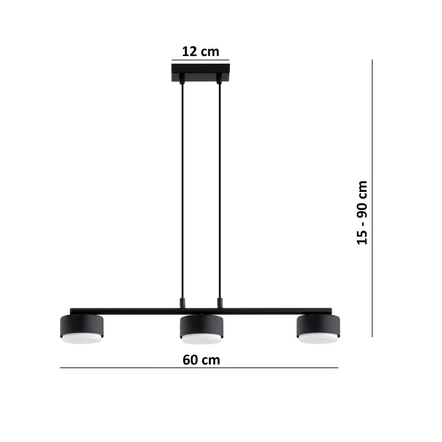 Brilagi - LED luster na lankách MONO 3xGX53/30W/230V čierna
