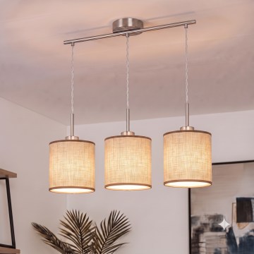 Brilagi - LED luster na lankách NUBILA 3xE27/60W/230V hnedý