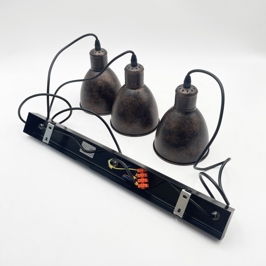 Brilagi - LED luster na lankách RIDDY 3xE27/60W/230V medená/patina