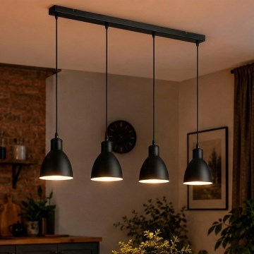 Brilagi - LED luster na lankách RIDDY 4xE27/60W/230V čierna