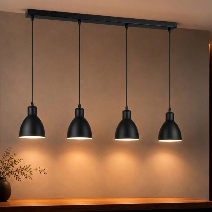 Brilagi - LED luster na lankách RIDDY 4xE27/60W/230V čierna