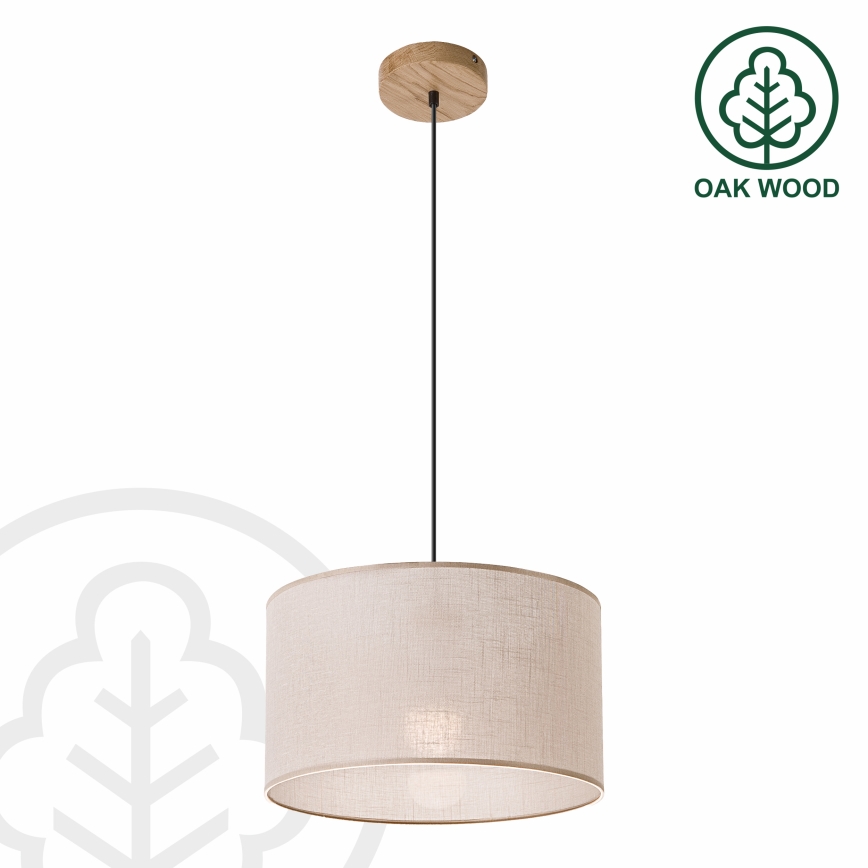 Brilagi - LED Luster na lanku ANTHONY 1xE27/60W/230V dub/béžová