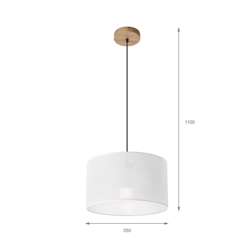 Brilagi - LED Luster na lanku ANTHONY 1xE27/60W/230V dub/biela
