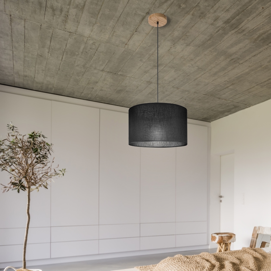 Brilagi - LED Luster na lanku ANTHONY 1xE27/60W/230V dub/čierna