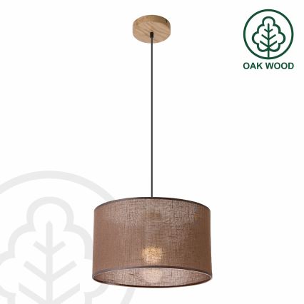 Brilagi - LED Luster na lanku ANTHONY 1xE27/60W/230V dub/hnedá