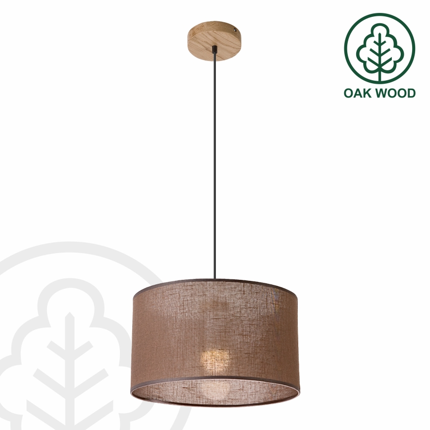 Brilagi - LED Luster na lanku ANTHONY 1xE27/60W/230V dub/hnedá