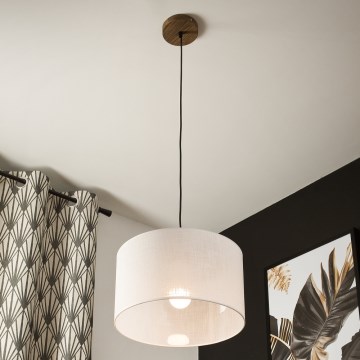 Brilagi - LED Luster na lanku ANTHONY 1xE27/60W/230V dub orech/biela