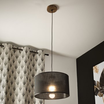 Brilagi - LED Luster na lanku ANTHONY 1xE27/60W/230V dub orech/čierna