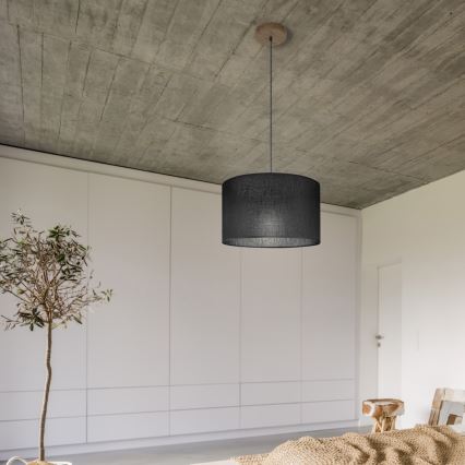 Brilagi - LED Luster na lanku ANTHONY 1xE27/60W/230V dub orech/čierna