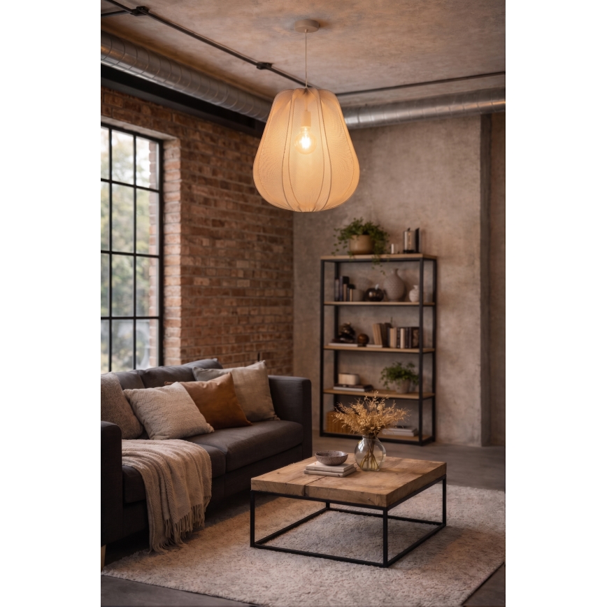 Brilagi - LED luster na lanku ARVEN 1xE27/8W/230V priemer 37 cm béžová