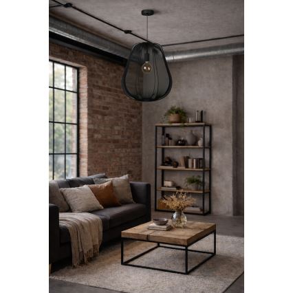 Brilagi - LED luster na lanku ARVEN 1xE27/8W/230V priemer 37 cm čierny
