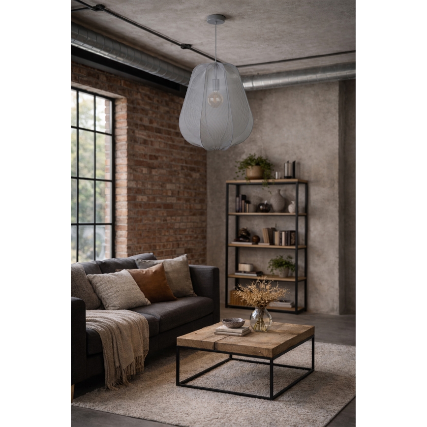 Brilagi - LED luster na lanku ARVEN 1xE27/8W/230V priemer 37 cm sivá
