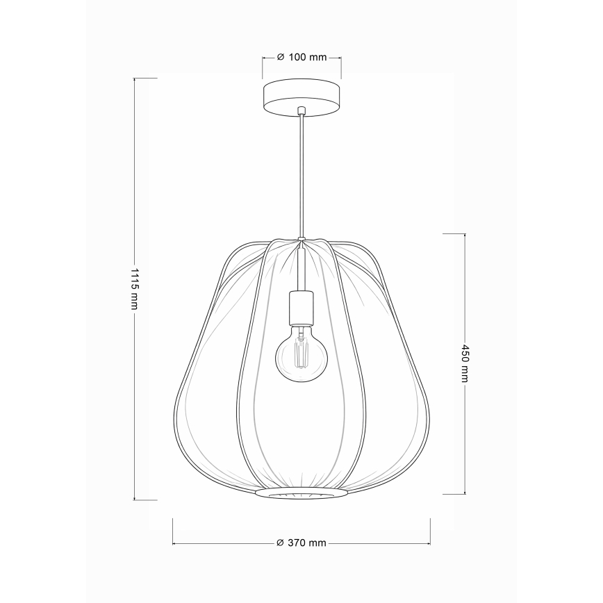 Brilagi - LED luster na lanku ARVEN 1xE27/8W/230V priemer 37 cm sivá