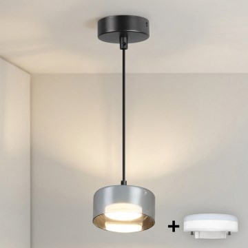 Brilagi - LED Luster na lanku AURA LUX 1xGX53/30W/230V čierna/dymová