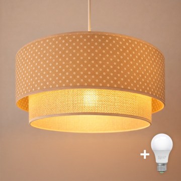 Brilagi - LED luster na lanku BOHO BOBO 1xE27/60W/230V priemer 40 cm bodky béžová/krémová