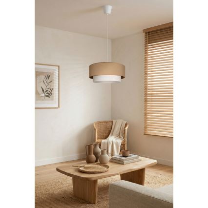 Brilagi - LED luster na lanku BOHO ECO 1xE27/10W/230V pr. 40 cm béžová/krémová